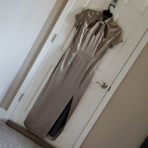 VINTAGE JESSICA MCCLINTOCK BROWNISH GOLD DRESS